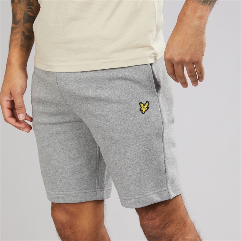 Mens Sweat Shorts T28 Mid Grey Marl - Image 3