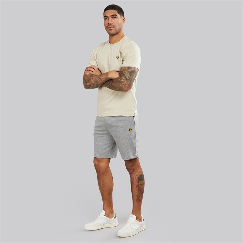 Mens Sweat Shorts T28 Mid Grey Marl - Image 4