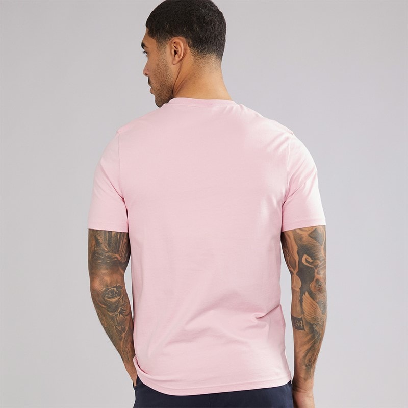 Mens Plain T-Shirt Pink Light - Image 2