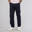 Mens Drawstring Tapered Chinos Dark Navy