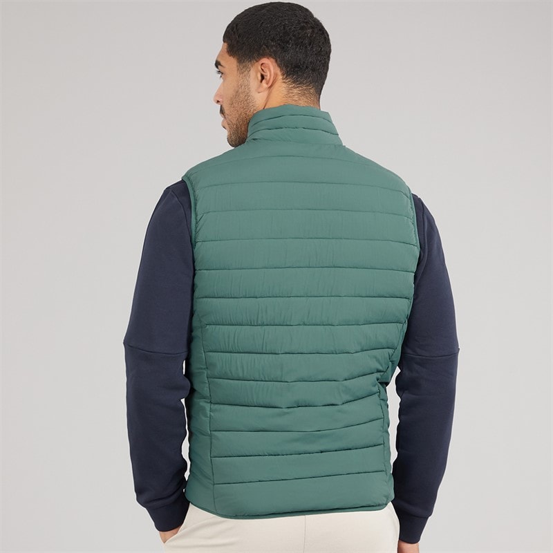 Mens Stretch Lightweight Quilted Gilet Silver Pine - Image 2