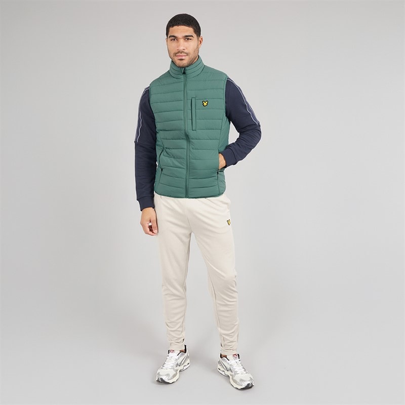 Mens Stretch Lightweight Quilted Gilet Silver Pine - Image 4