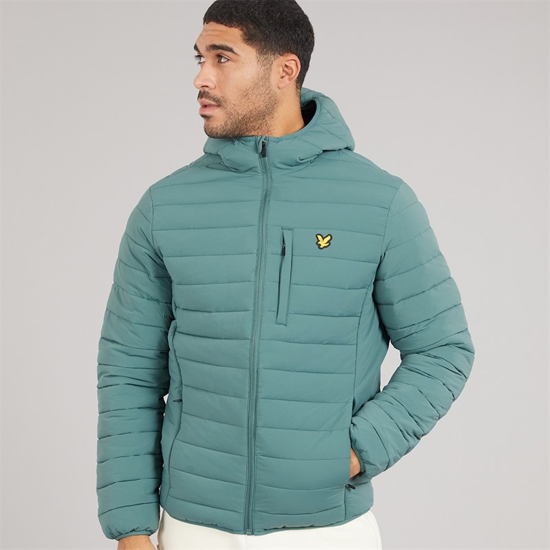 Mens Stretch Lightweight Quilted Jacket Silver Pine - Image 3