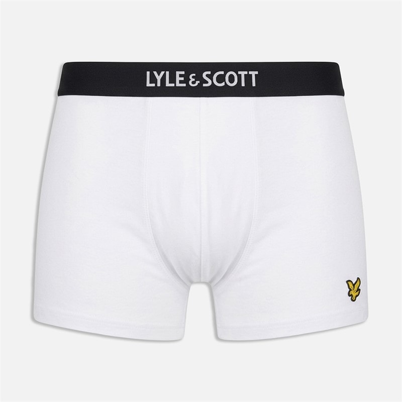 Mens Devon Three Pack Boxer Trunks Black/Climbing Ivy/Bright White - Image 2