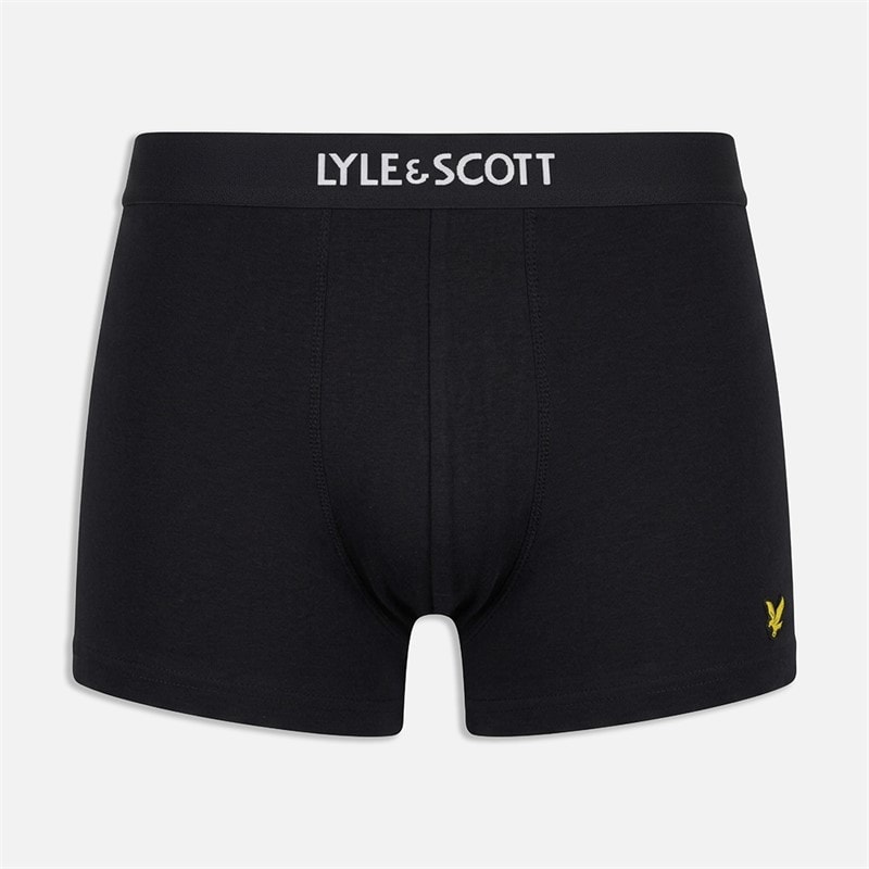 Mens Devon Three Pack Boxer Trunks Black/Climbing Ivy/Bright White - Image 4