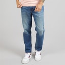 Mens Tapered Jeans Stone Wash Blue