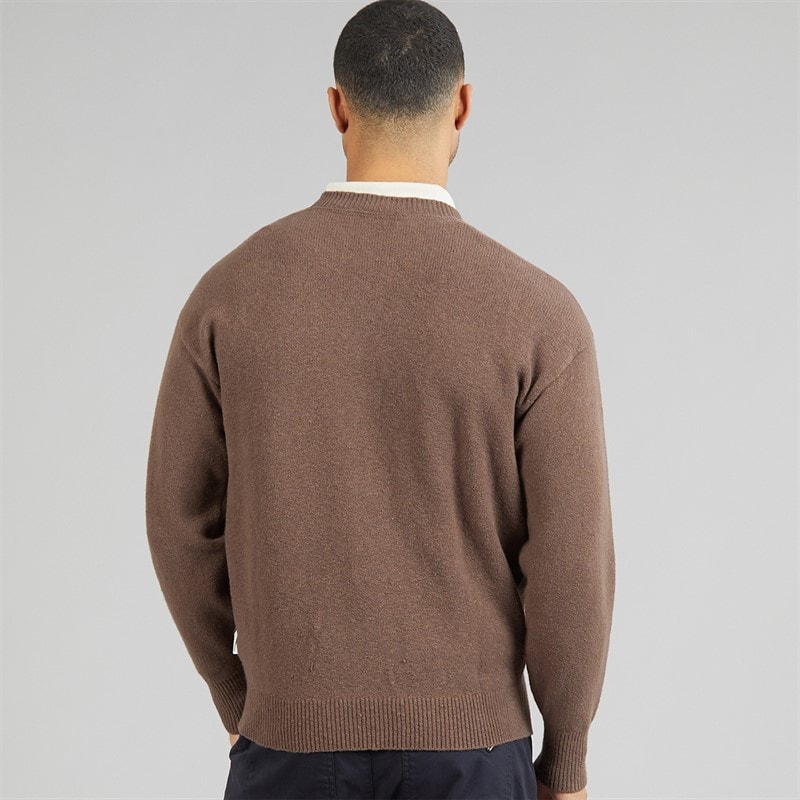 Mens Script Crew Neck Jumper Deep Sepia - Image 2