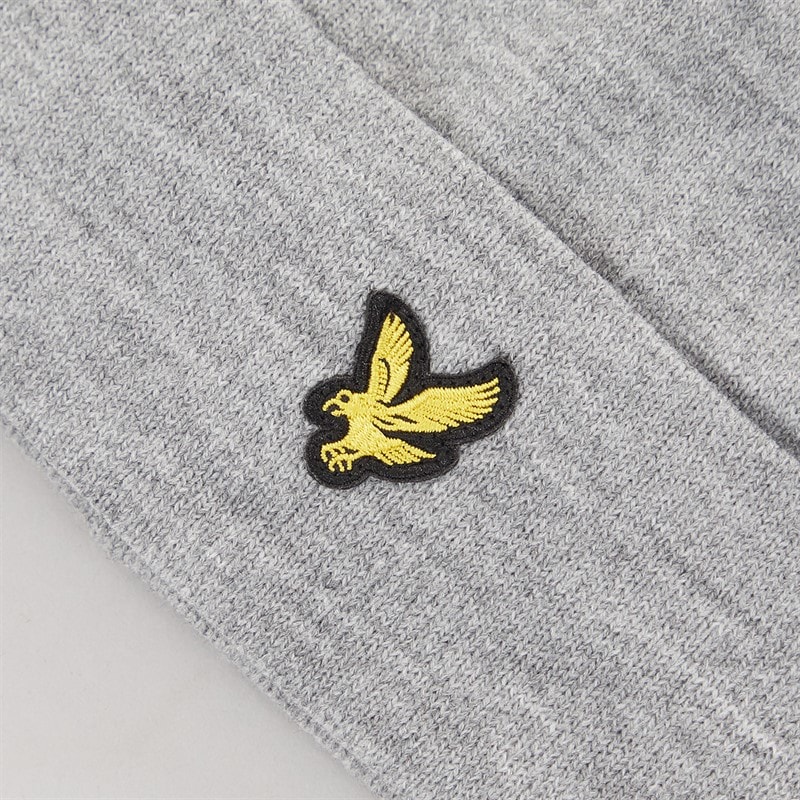 Mens Beanie Mid Grey Marl - Image 2