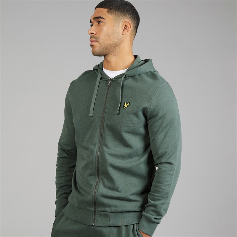 Mens Zip Through Hoodie Green Mercurial - Image 3