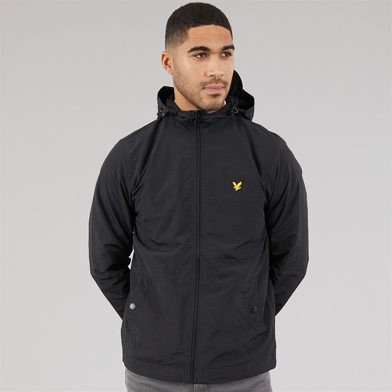 Lyle And Scott Vintage Mens Zip Through Hooded Jacket True Black - Image 5