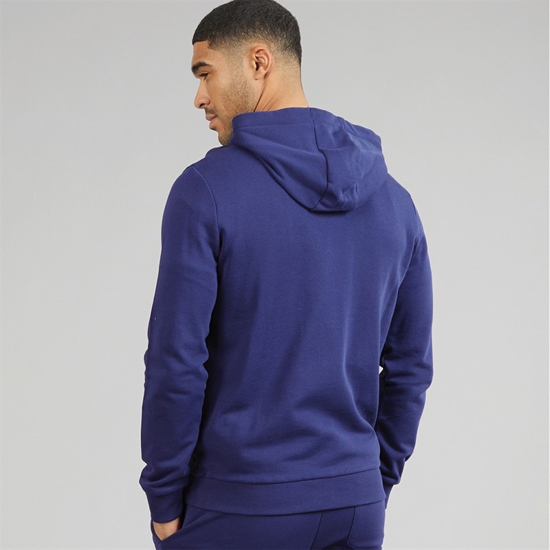 Mens Zip Through Hoodie Deep Indigo - Image 2