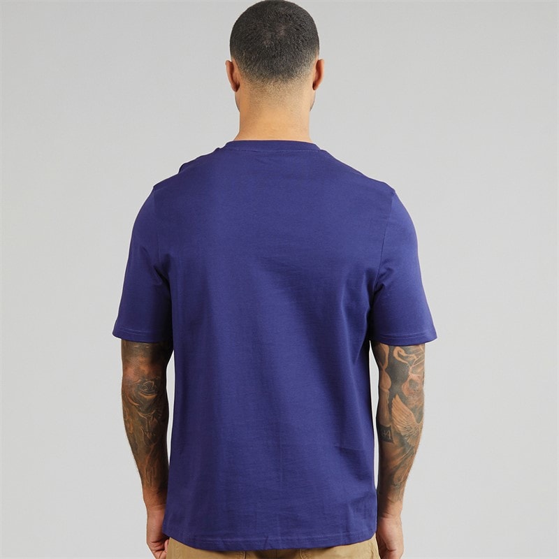 Mens Midweight Cotton T-Shirt Deep Indigo - Image 2