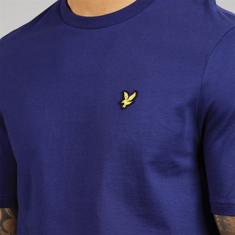 Mens Midweight Cotton T-Shirt Deep Indigo - Image 5