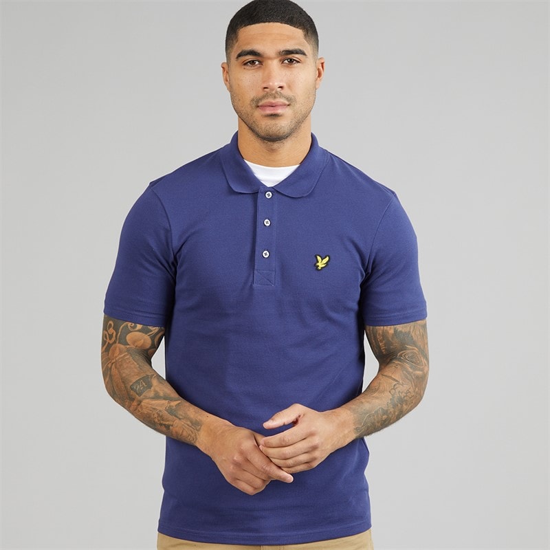 Mens Polo Shirt Deep Indigo - Image 2