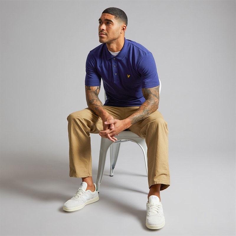 Mens Polo Shirt Deep Indigo - Image 4