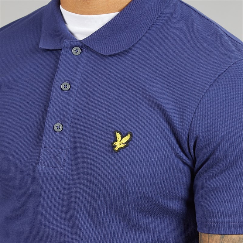 Mens Polo Shirt Deep Indigo - Image 5