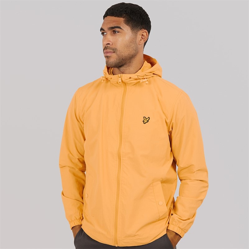 Lyle And Scott Vintage Mens Zip Through Hooded Jacket Honeycomb - Image 3