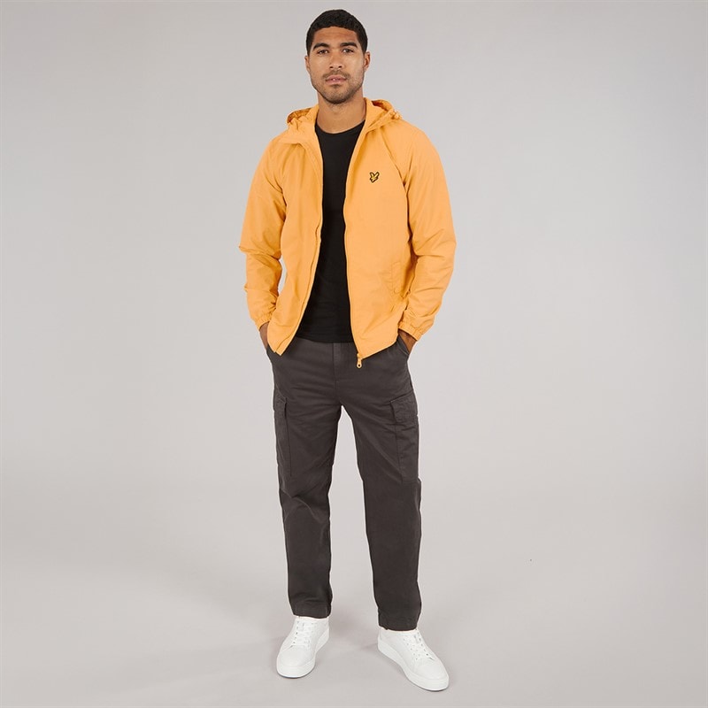 Lyle And Scott Vintage Mens Zip Through Hooded Jacket Honeycomb - Image 4