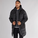 Mens Dreward Long Line Hooded Jacket Black