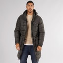 Mens Dreward Long Line Hooded Jacket Olive