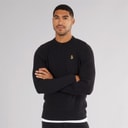 Mens Horton 1000 Cable Knit Jumper Black