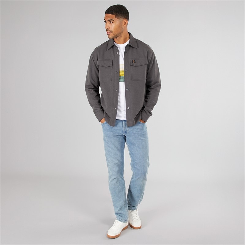 Mens Ibague Overshirt Charcoal - Image 3