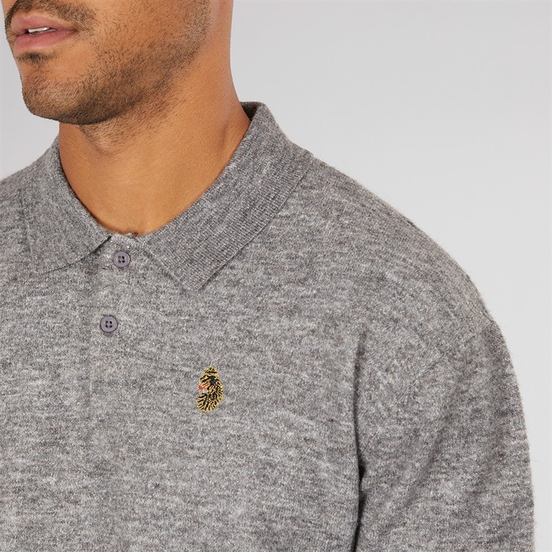 Mens Duitama Jumper Mid Marl Grey - Image 3