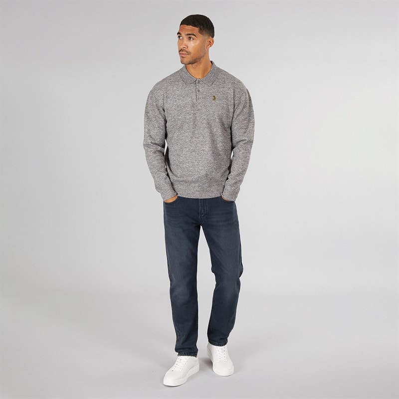 Mens Duitama Jumper Mid Marl Grey - Image 4