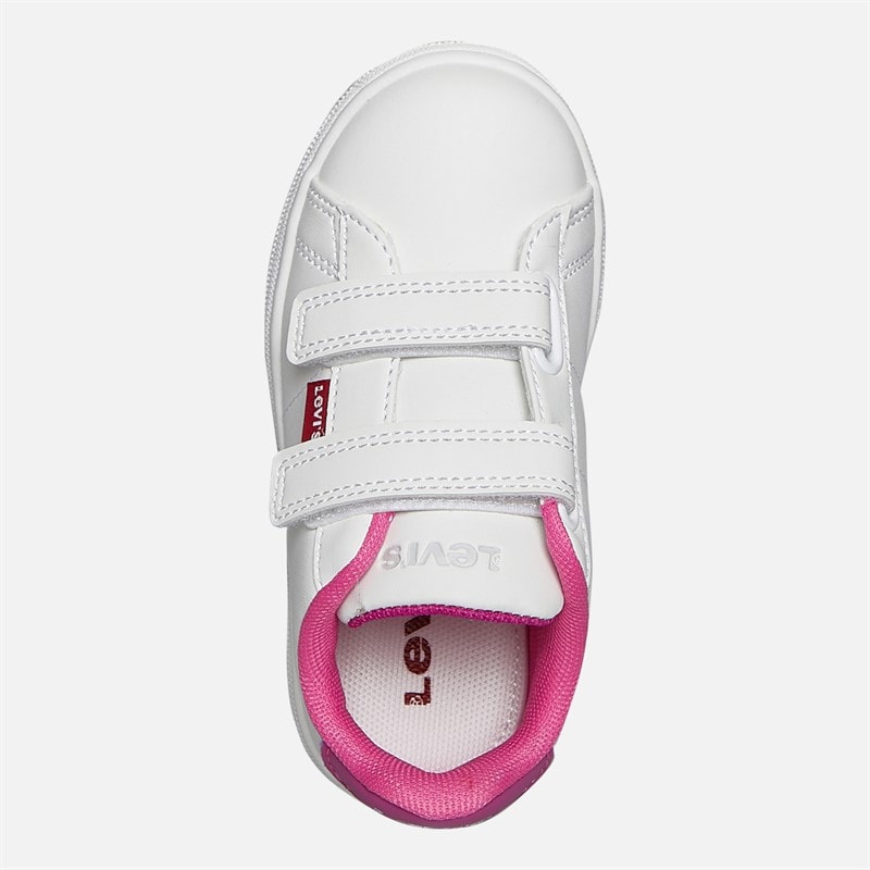 Levi's Girls Bell Mini Trainers White/Fuxia - Image 4