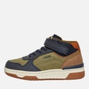 Boys Dereck Mid Trainers Navy/Khaki/Light Brown