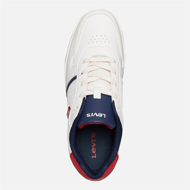Levi's Junior Boys Kick Ser Trainers Off White/Navy - Image 4