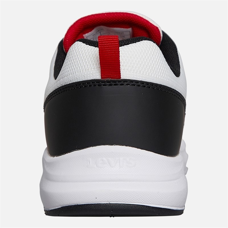 Levi's Junior Boys Hudson Trainers White/Black/Red - Image 3
