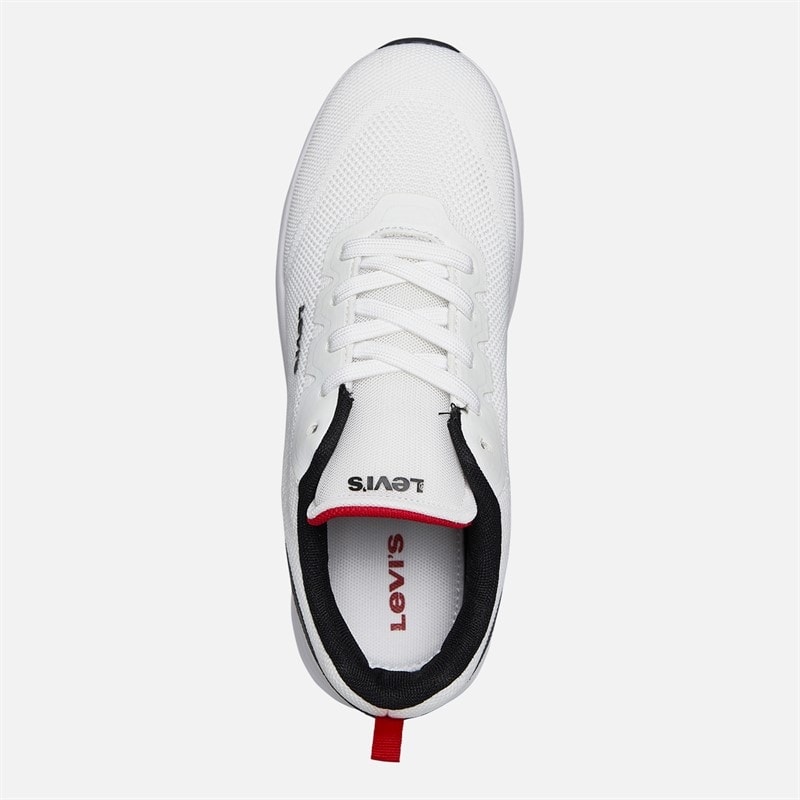 Levi's Junior Boys Hudson Trainers White/Black/Red - Image 4