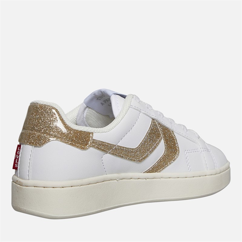 Levi's Girls Swift JR Trainers White/Gold/Glitter - Image 5