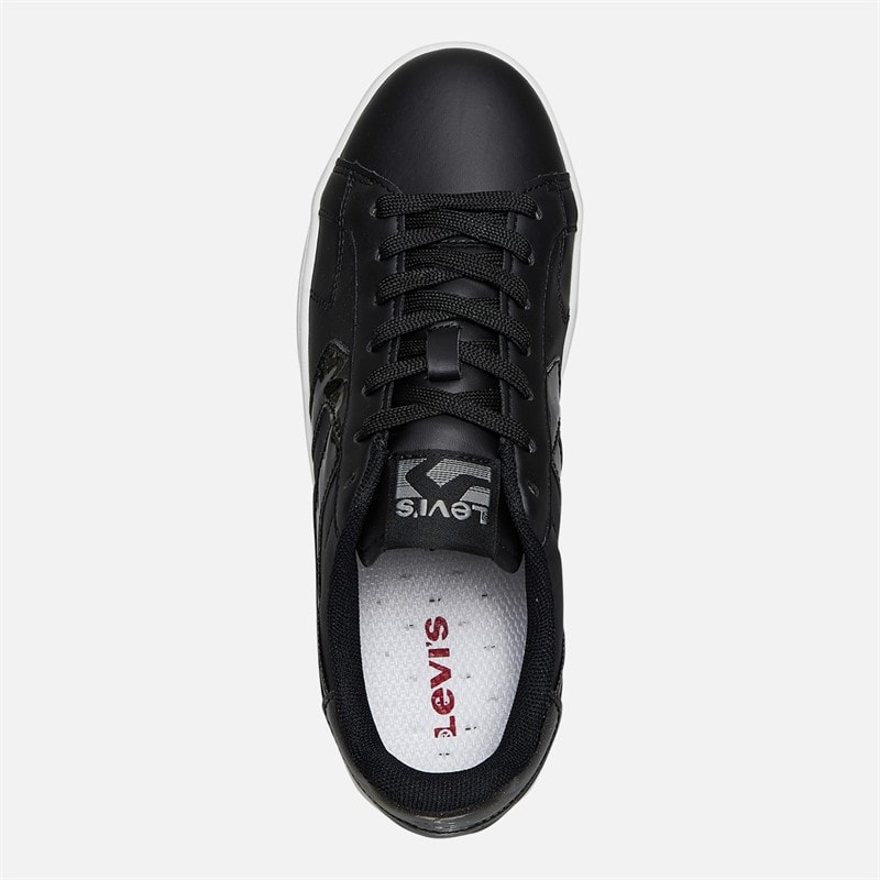 Levi's Junior Girls Swift JR Trainers Black/Glitter - Image 4