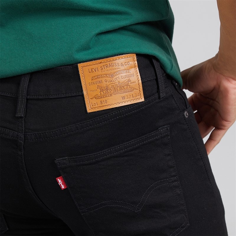 Mens 510 Skinny Jeans Black Leaf - Image 3
