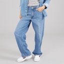 Womens Baggy Dad Jeans Heavy Check
