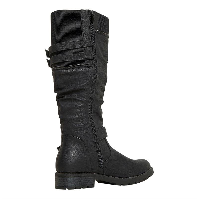 Womens Jennifer Knee High Boots Black - Image 4