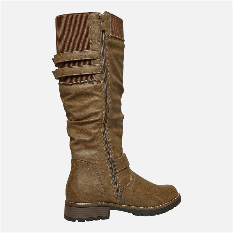Womens Jennifer Knee High Boots Taupe - Image 5