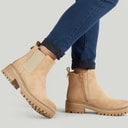 Womens Lottie Chelsea Boots Taupe Nubuck