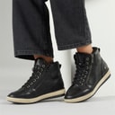 Womens Bellatrix Side Zip Hi Top Trainers Black