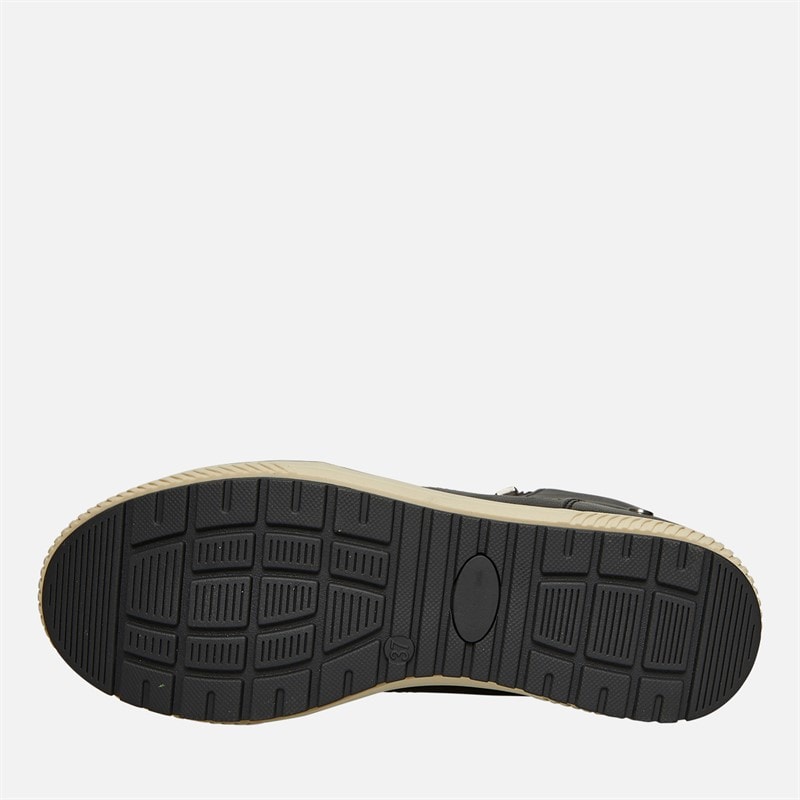 Womens Bellatrix Side Zip Hi Top Trainers Black - Image 3