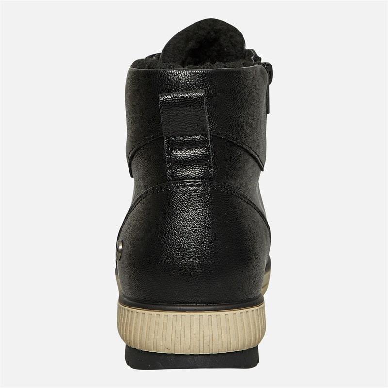 Womens Bellatrix Side Zip Hi Top Trainers Black - Image 4