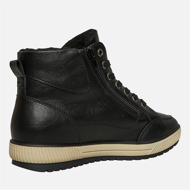 Womens Bellatrix Side Zip Hi Top Trainers Black - Image 5