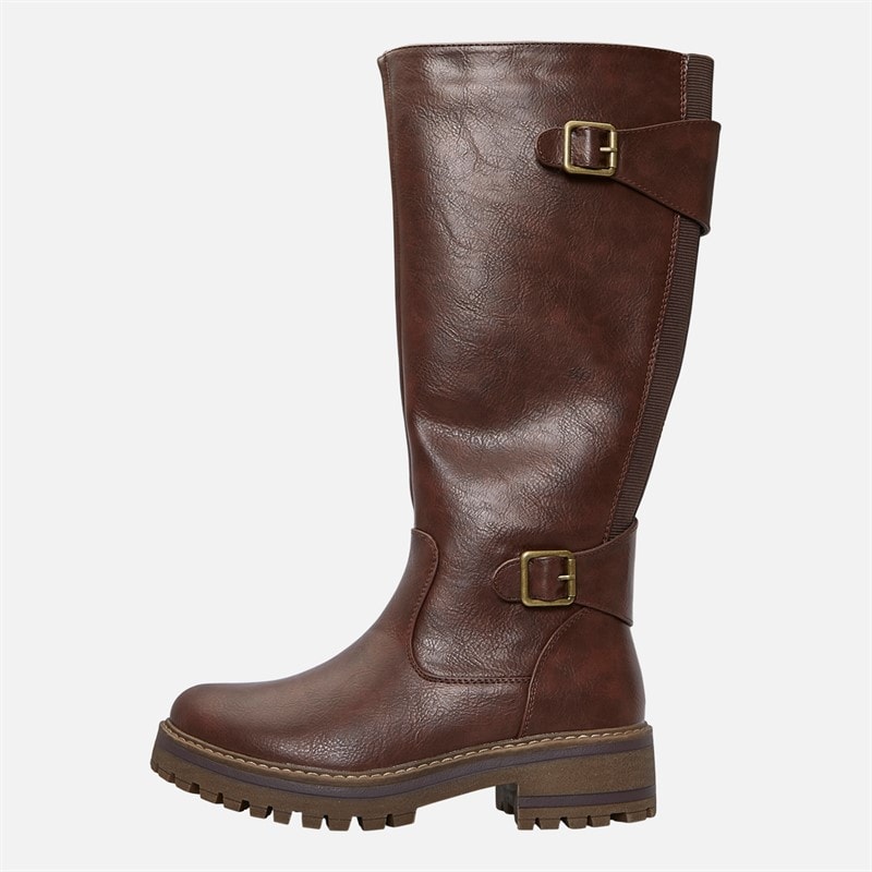 Womens Brianda Knee High Boots Brown - Image 2