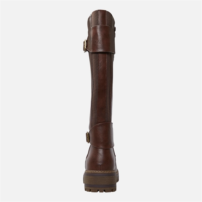 Womens Brianda Knee High Boots Brown - Image 4