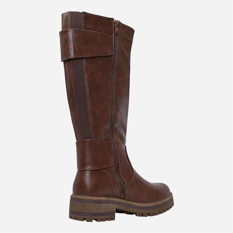 Womens Brianda Knee High Boots Brown - Image 5