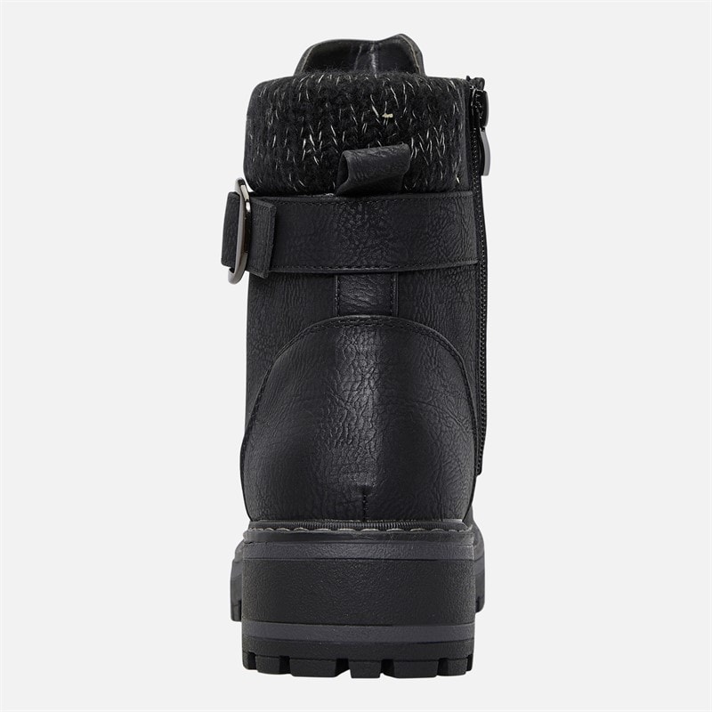 Womens Gretal Lace Up Boots Black - Image 4