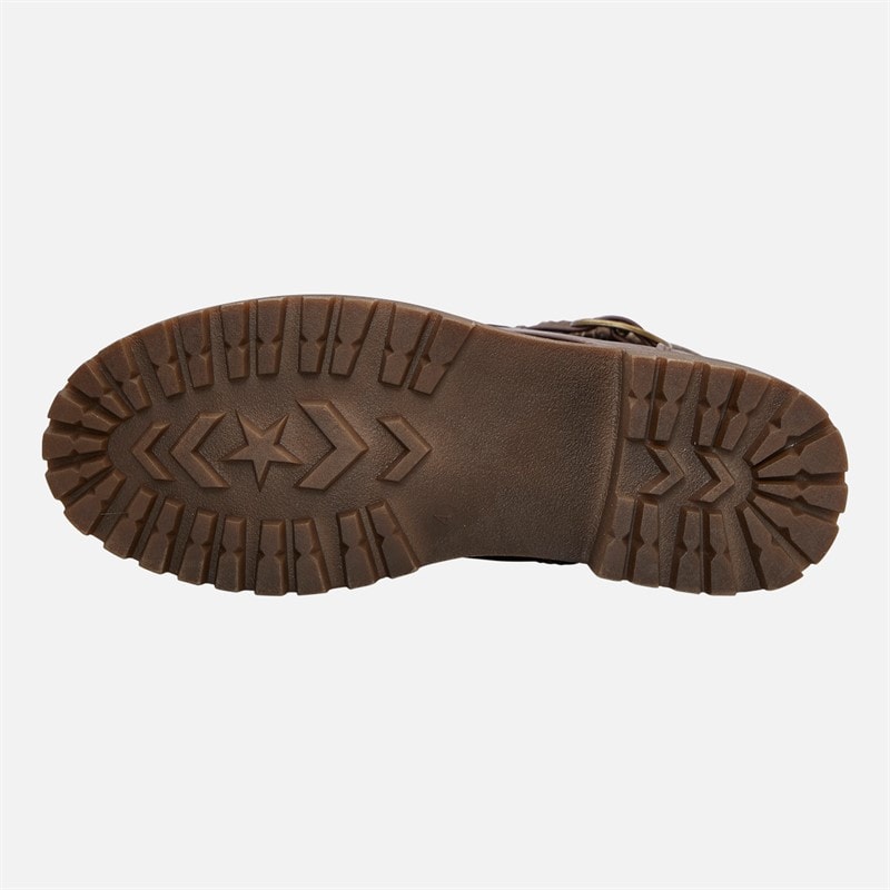 Womens Gretal Lace Up Boots Brown - Image 3