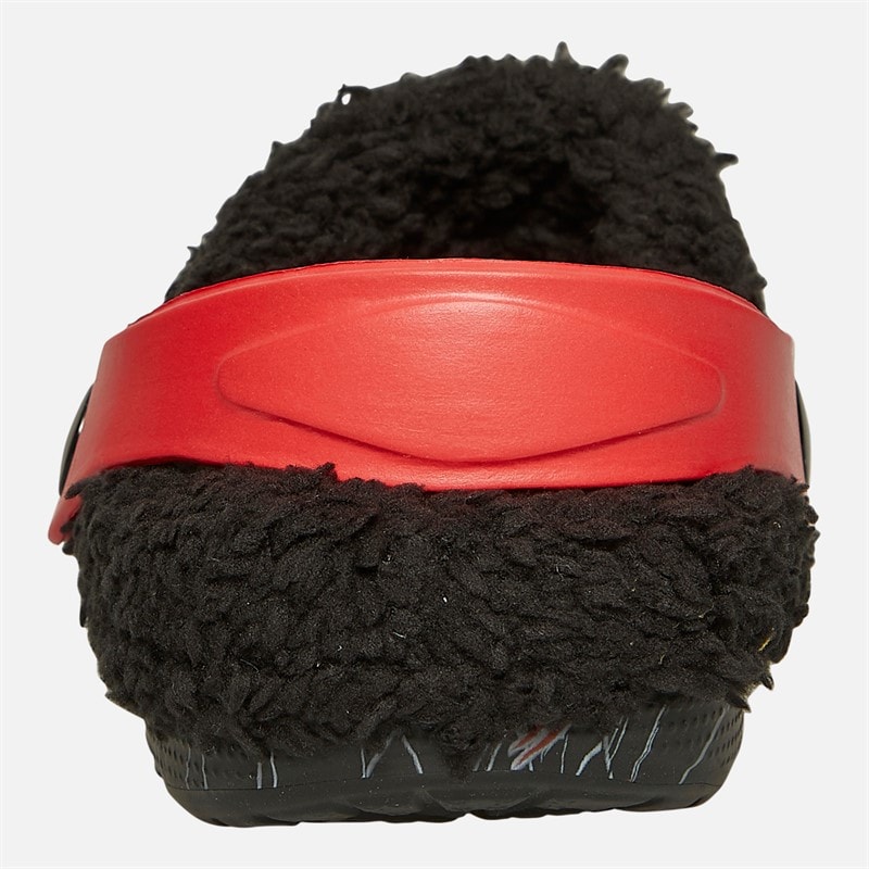 Infant Boys Ny Fur Lined Clogs Black/Red - Image 4